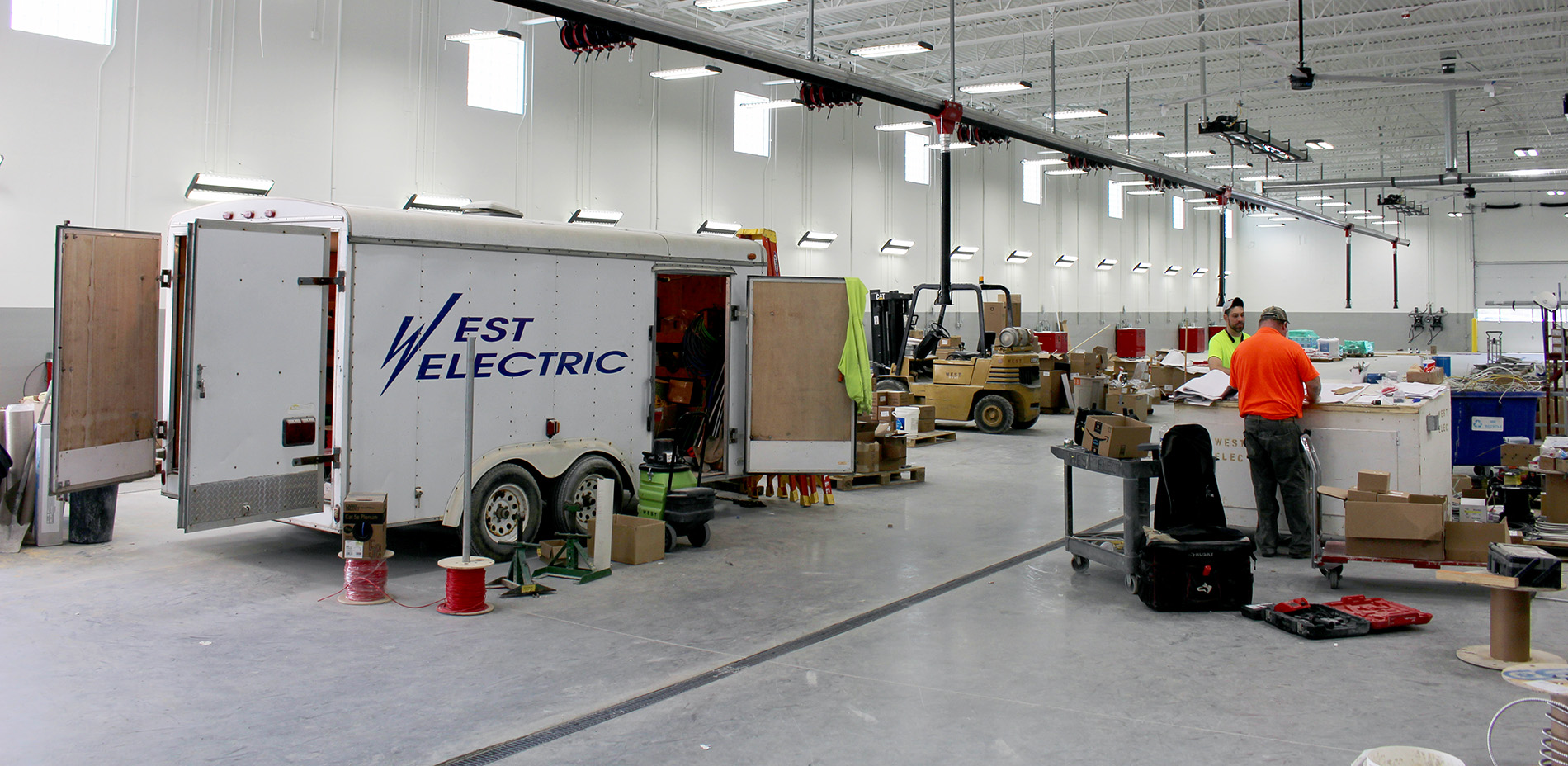 Installation of LED Parking Lot Lighting